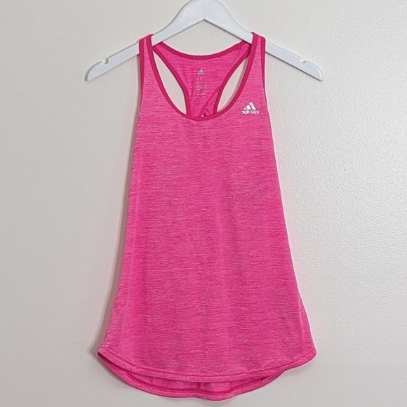 Adidas Women's Neon Pink Racer Back Climalite Tank Top - Picture 1 of 10